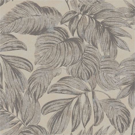 Nature wallpaper wall Profhome 393402 non-woven wallpaper slightly textured with floral ornaments and metallic highlights beige brown platinum 5.33 m2 (1/5)