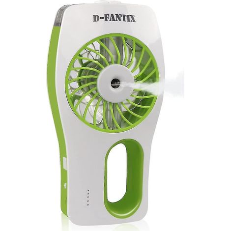 Ventilateur portable rechargeable mini ventilateur à piles avec brumisateur d'eau, humidificateur personnel, ventilateur de voyage USB (1/4)