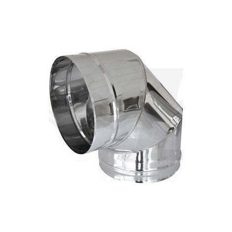 CURVA 90 GRADI IN ACCIAIO INOX AISI 304 Spessore 5 mm CAMINO 300 mm