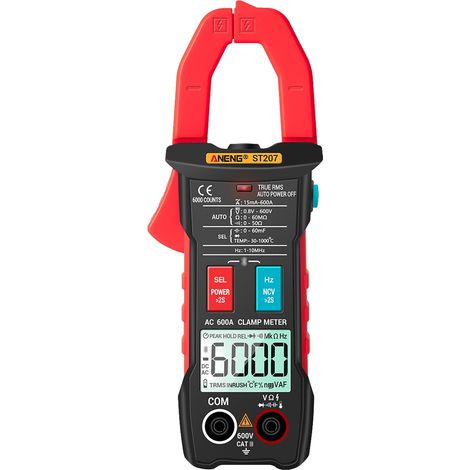Multimètre à pince True RMS télécommande, détecteur tension CC/CA, ampèremètre CA (1/5)