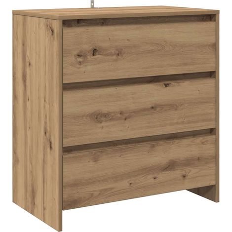 Aparador de madera de ingeniería roble artisan 70x41x75 cm vidaXL