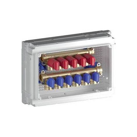 KIT COLLECTEUR SANITAIRE MULTI-INTERCEPTION À ENCASTRER 6+5 SORTIES Mesure : 6+5 Fastec F13