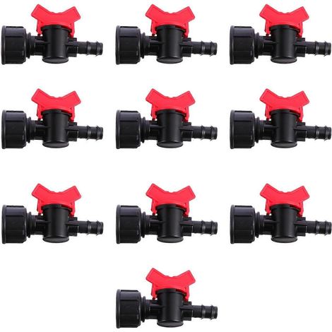 Vanne à bille de jardinage, raccord de tuyau 16PE pour système d'irrigation, lot de 20 pièces (1/5)