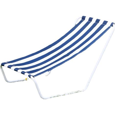 Chaise Longue Portable à Rayures Bleues Et Blanches, Chaise Longue Pliable pour Déjeuner en Plein Air pour la Détente (1/5)