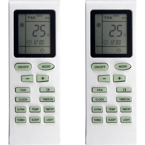 Lot de 2 YB1FA Replace AC télécommande pour Inventor/Gree/Carrier/Sinclair air Conditioner YB1F2 YB1F2F YB1FAF YBOF YB1F2 YBOF2 Y502K (1/5)