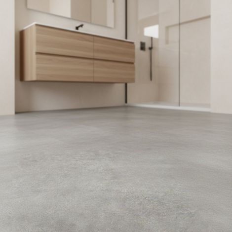 Suelo vinílico SPC click 6mm efecto piedra Gris Cemento ISOVEX (1,84 m²)