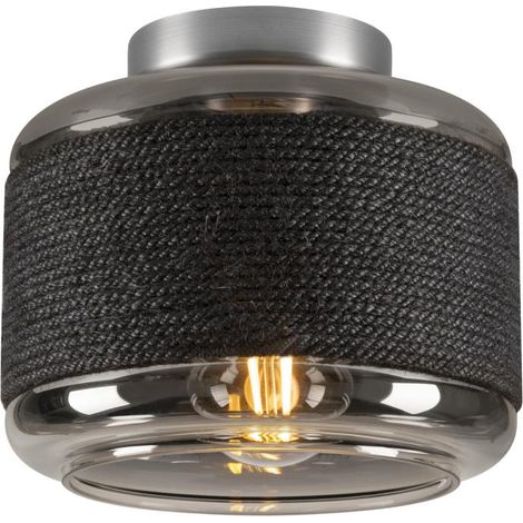 PANTILO ROPE 19 Plafonnier et applique saillie cylindrique 15W gris/argent - SLV - 1007593