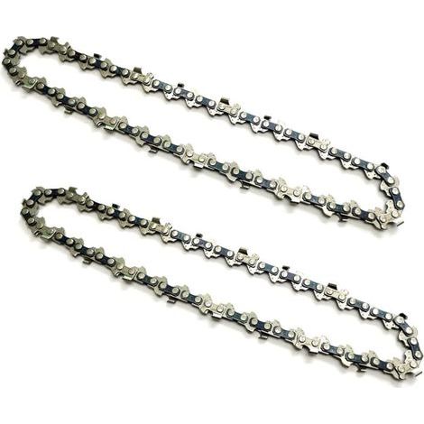 2Pièces 6 pouces chaînes de scie à chaîne pour mini tronçonneuse rechargeable à main chain,Pas de la chaîne1/4,Jauge de la chaîne 0.043/1.1mm,Maillons d'entraînement 37DL,Longueur de coupe utile15cm (1/4)