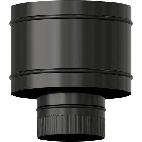 Terminal Antirrevocante Estufa Vitrificado Negro Ø 120 mm. Sombrero Tubo Chimenea, Sombrero Tubo Humo, Sombrero Tubo Calefacción