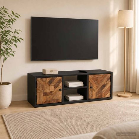 vidaXL Meuble TV avec étagère avec stockage 105 x 30 x 35 cm (1/5)
