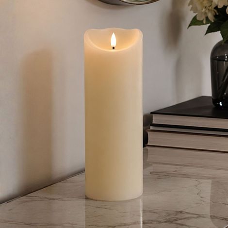 BEPER P207ILI601 ALTEA LED-Kerze mit realistischem Wachsflammeneffekt, batteriebetriebene elektrische Kerze mit flackerndem Licht, Dekoration für Zuhause, Tisch und Tischdekoration (1/5)