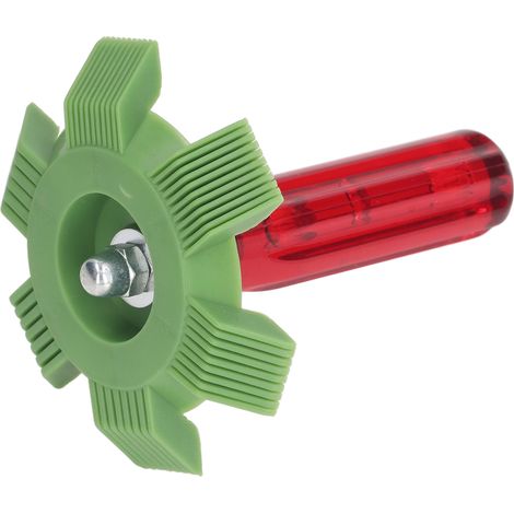 Peigne de Nettoyage pour Ailettes de Climatiseur, Outil de Redressement avec Brosse Verte pour Évaporateur (1/5)