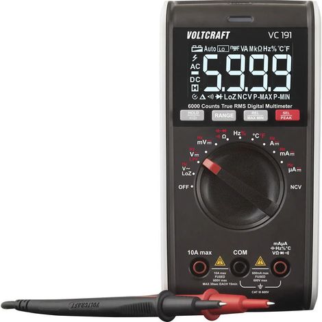 [NEUWERTIG] B-Ware VOLTCRAFT VC191 Hand-Multimeter Messgerät Spannungsprüfer digital CAT III 600 V (1/2)