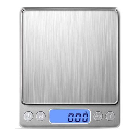 Electronic kitchen scale 2000g/1g – Backlit LCD screen – Tare function – Stainless steel – Precise measurement for cooking (1/5)