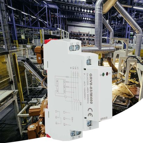 GRV8-03 Relais de surveillance de tension triphasée et de protection contre les défaillances de phase - Séquence de phases (M460)