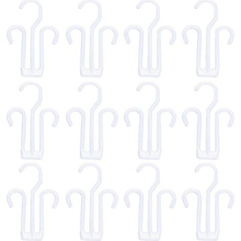 Lot de 20 cintres à chaussures et pantoufles, séchoirs et crochets de rangement pour la maison et le magasin.-16x9.5x2cm-White