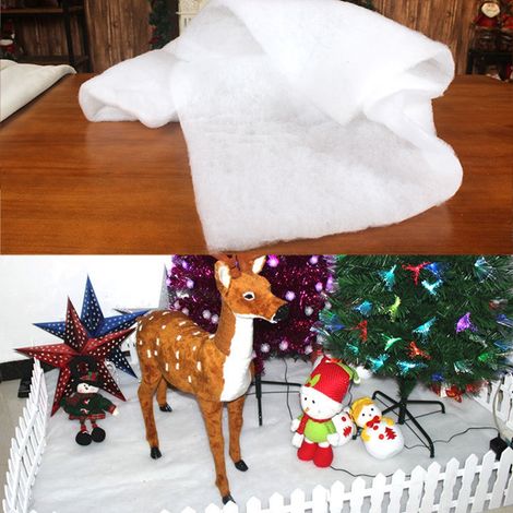 Tischdecke aus künstlicher Baumwolle mit Schneemuster für den Weihnachtsbaum, dekorative Kulisse, 1 Stück (1/4)