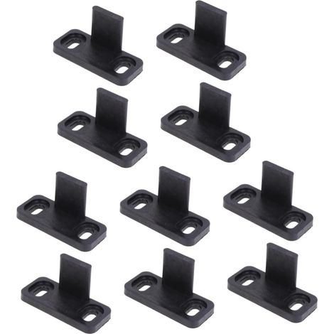 Butée de Porte Coulissante à Double Rouleau, 5 Pièces Noires Largeur Réglable, Fonctionnement Fluide, Plastique et Métal, pour Bricolage Porte, avec Vis (1/5)