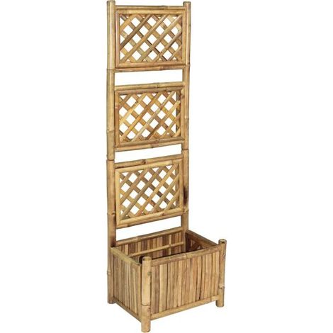 Jardinière surélevée avec cadre en bambou, 40 cm (1/5)