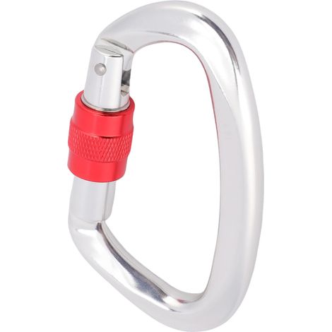 Boucle d'escalade en alliage d'aluminium 7075 haute résistance 25 kN pour l'alpinisme, l'escalade, le sauvetage et les opérations en haute altitude (argent) (1/5)
