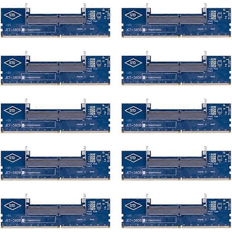 Packung mit 10 DDR4 SO-DIMM RAM-Speicheradaptern für Laptop zu Desktop-PC (Testkarte). (1/5)