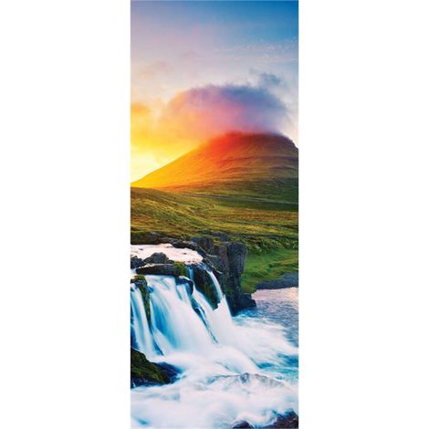 Panneau mural douche en alu-composite VIPANEL - Inspiration Nature Décor Islande - Finition Brillant - 100x255cm (1/5)