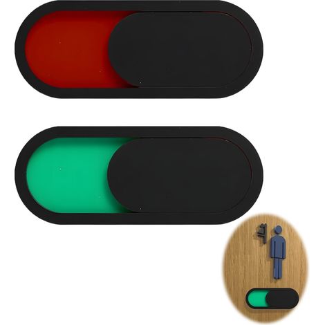 2 Panneaux Adhésifs Occupé Libre Plaque Autocollante Sans Perçage Bureau (1/5)
