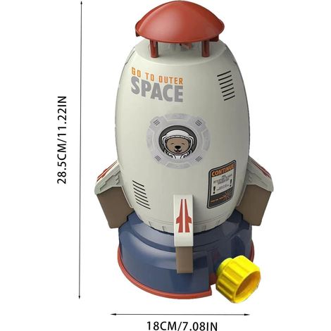 Rocket Sprinkler — une fusée volante qui se raccorde à un tuyau d'arrosage — idéale pour s'amuser en plein air l'été dans le jardin ou au parc, ainsi que pour les fêtes, les anniversaires et les jeux (1/3)
