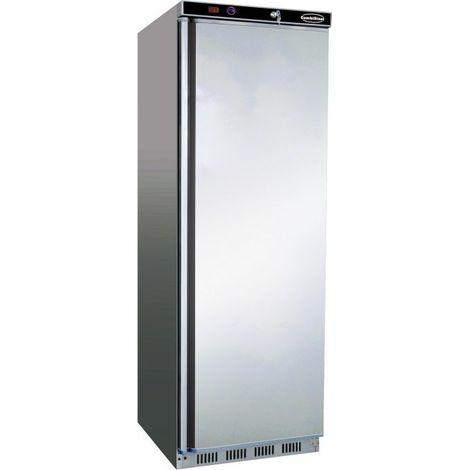 Réfrigérateur inox 1 porte 350L avec refroidissement statique verrouillable et porte réversible - Combisteel (1/3)