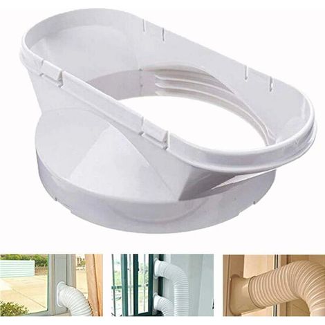 13 cm Durable Portable Climatiseur Accessoires Pratique Fenêtre Plaque Blanc Tuyau D'échappement Connecteur Conduit Adaptateur Partie (1/4)