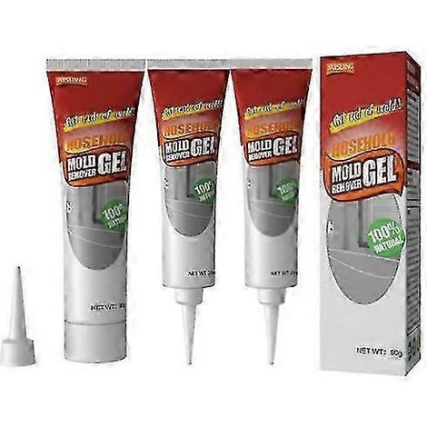 Nettoyant anti-moisissures, lot de 3 gels anti-moisissures pour la maison, grande capacité, nettoyant anti-moisissures pour salle de bain, toilettes et machine à laver. (1/5)