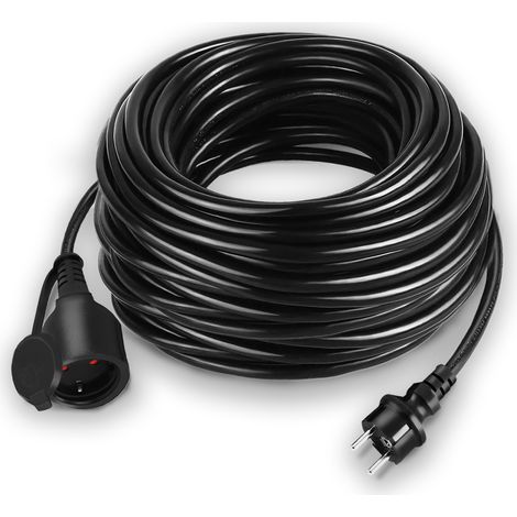 Froadp 30m Verlängerungskabel 230V Verlängerung Stromkabel mit Euro-Stecker und Schutzkappe IP44 Baustellenkabel Outdoor Kabelverlängerungen für Innenbereich und Außenbereich (1/5)