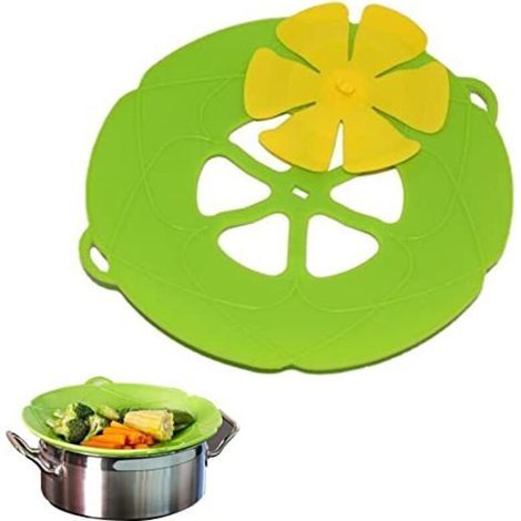 Lulizzie Housse Anti-débordement en Silicone, Couvercle Anti-débordement, Cuisine à Haute température pour Couvercle Casserole pour la Cuisson (1/5)