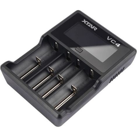 Chargeur Batterie - Lithium-Ion - 4 Emplacements - Écran LCD - Pour Accus 10440 à 32650 - 1 Pièce
