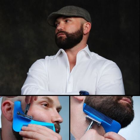Beard Shaping Tool Design Votre Beard Lines facilement Parfait (1/4)