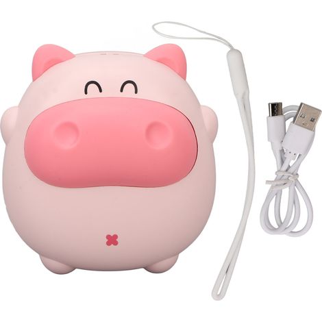 Chauffe-mains Électrique Rechargeable USB, Mini Lampe Portable Mignon Dessin Animé, Chauffage Mains Hiver Rose (1/5)