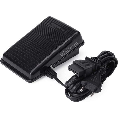 Elektrisches Nähmaschinen-Fußpedal, elektronisches Fußpedal mit Kabel, universeller variabler Geschwindigkeitsregler, Fußsteuerung für Heimnähmaschine (schwarz, EU-Stecker)