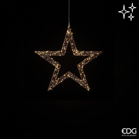 Stella luminosa a LED a luce calda, con Timer e adattatore, per esterno -Ø 40 cm (1/4)