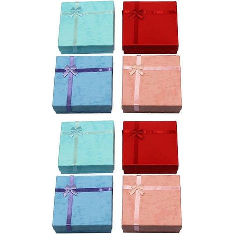 Lot de 8 boîtes de rangement créatives pour cadeaux, jolies boîtes pour ranger montres et bracelets (1/5)