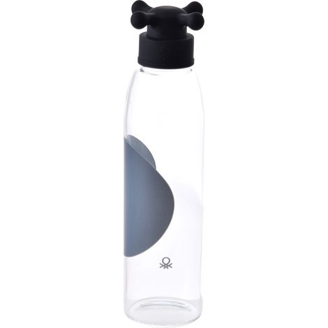 BOTELLA DE AGUA 500ML BOROSILICATO TAPA NEGRO DE GRIFO BLACK & WHITE BE (1/4)