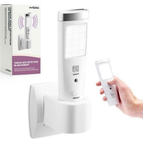 Lampe torche LED rechargeable avec 15 LED – Détecteur de mouvement 60° – Autonomie 3h – Pour camping et activités nocturnes (1/5)