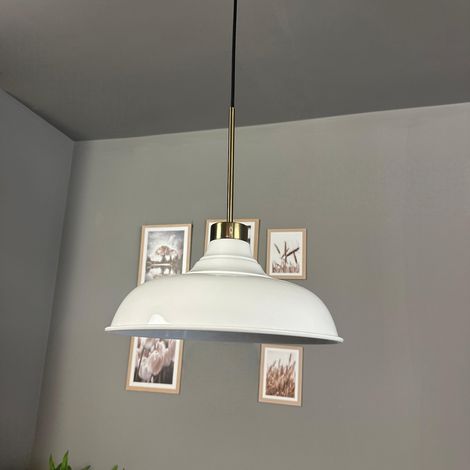 bamyum Nota Suspension Luminaire Vintage, Lustre Salon de 30 cm en Métal, Lampe E27 pour Chambre, Salle à Manger (1/5)