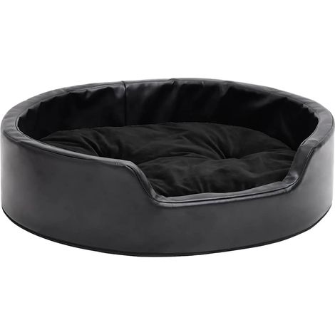 vidaXL Lettino per Cani Nero 69x59x19 cm in Peluche e Similpelle (1/5)