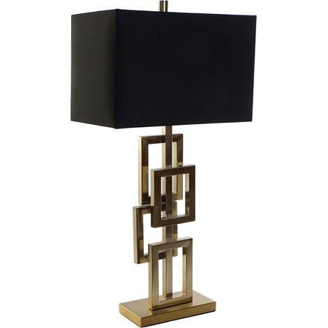 Lampara Sobremesa Metal 38X23X78 Dorado LA175463 (1/5)