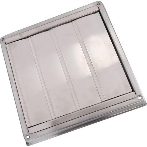 Grille de ventilation de sèche-linge carrée de 125 mm en acier inoxydable, résistante au vent et à la pluie, avec volets mobiles amovibles, pour conduit de ventilation de climatiseur. (1/5)