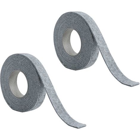 2 Rollen grauer Filz-Fensterdichtungsstreifen (3 cm x 4 m) gegen Kondensation/Feuchtigkeit (1/5)