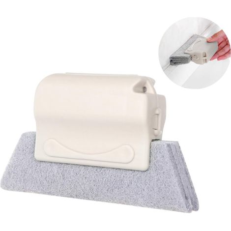 Brosse De Nettoyage pour Rainures De Fenêtre Beige Brosse à Interstices Manuelle en PP Multi usages pour Maison La Cuisine Et (1/4)