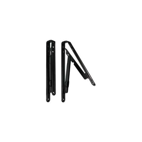MENSOLE PIEGHEVOLI NERE- - mm.400x400 colore nero - 2 pezzi
