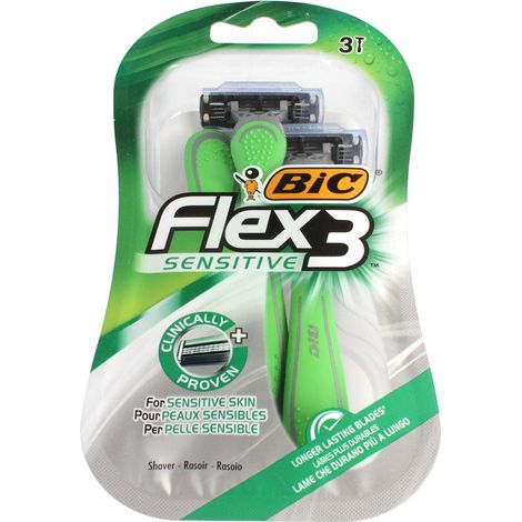 Rasoir Bic Flex 3 Sensitive, paquet de 3