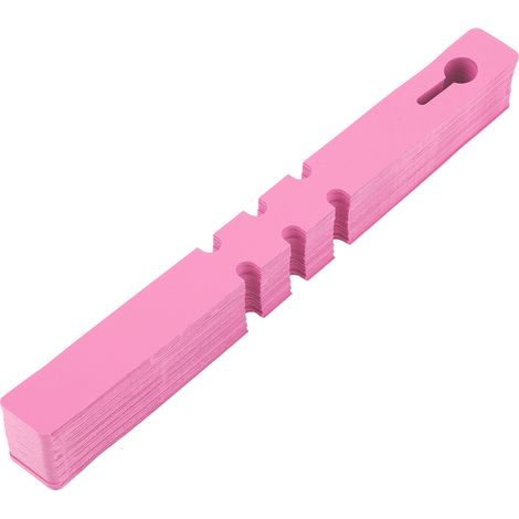 100 Stück Kunststoff-Gartenstecker, Pflanzenetiketten, Rasendekoration, Rosa (1/5)